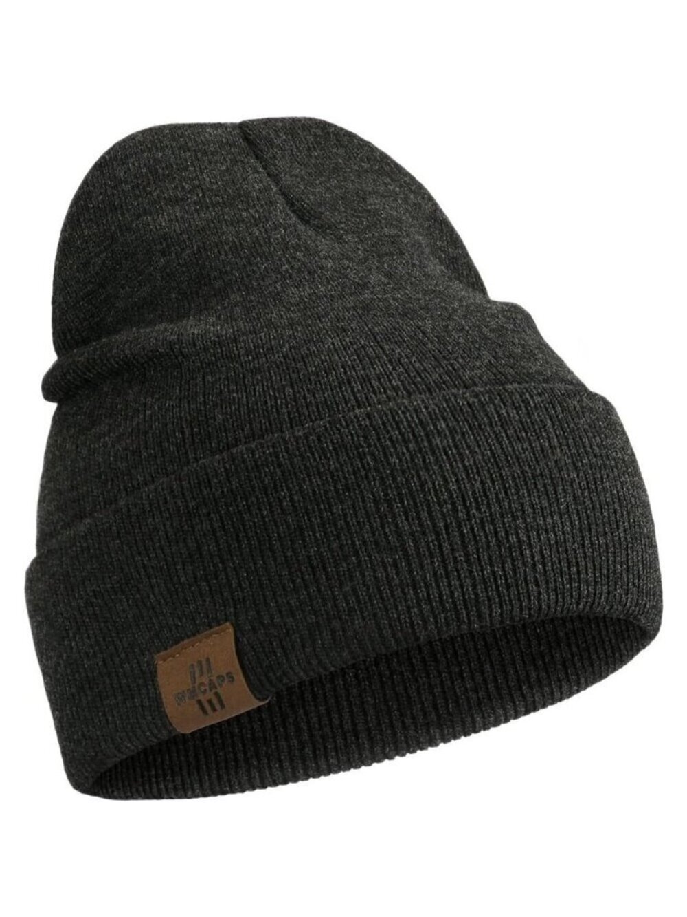 Men and Women Slate Gray Acrylic Stretchy Daily Knit Warm Winter Beanie Hats
